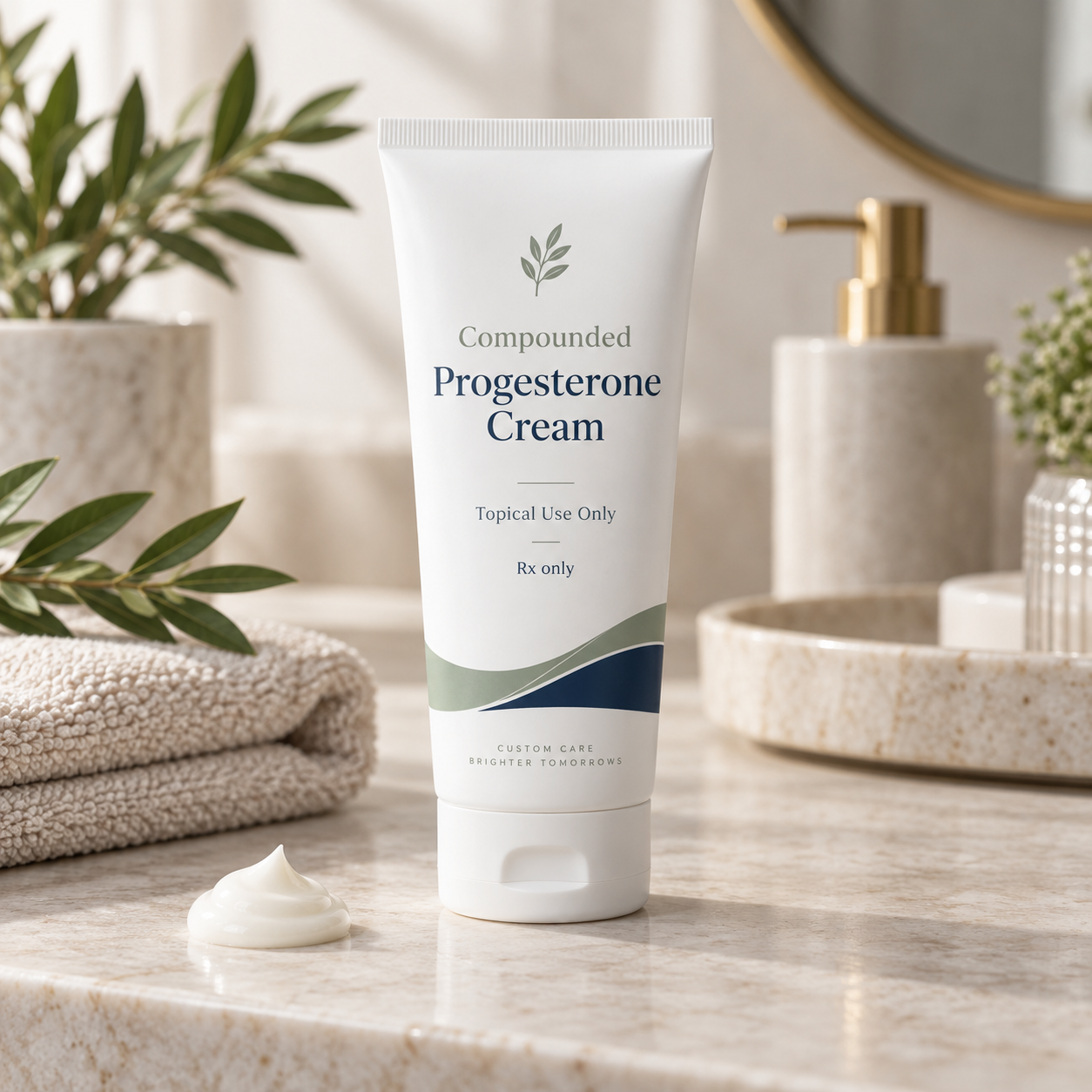 Compounded progesterone cream
