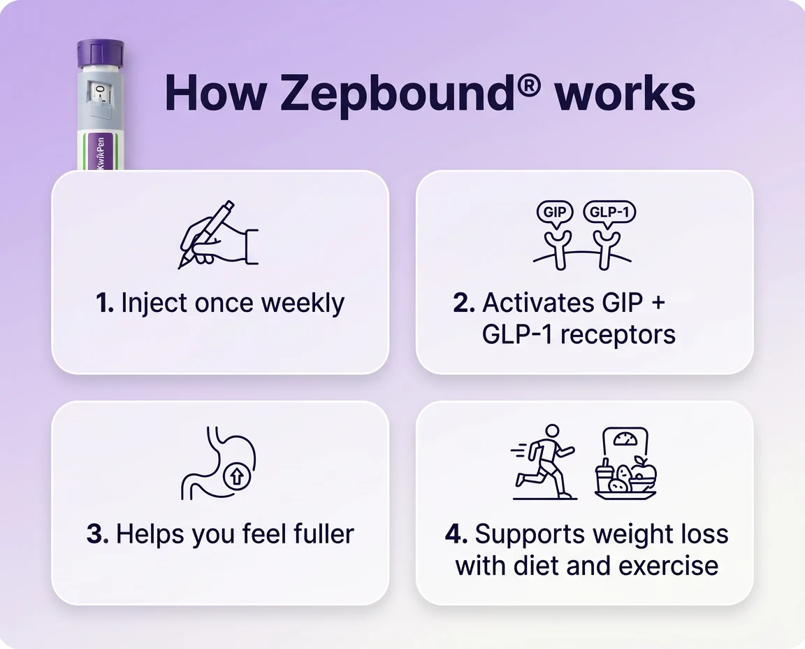 How Zepbound works infographic