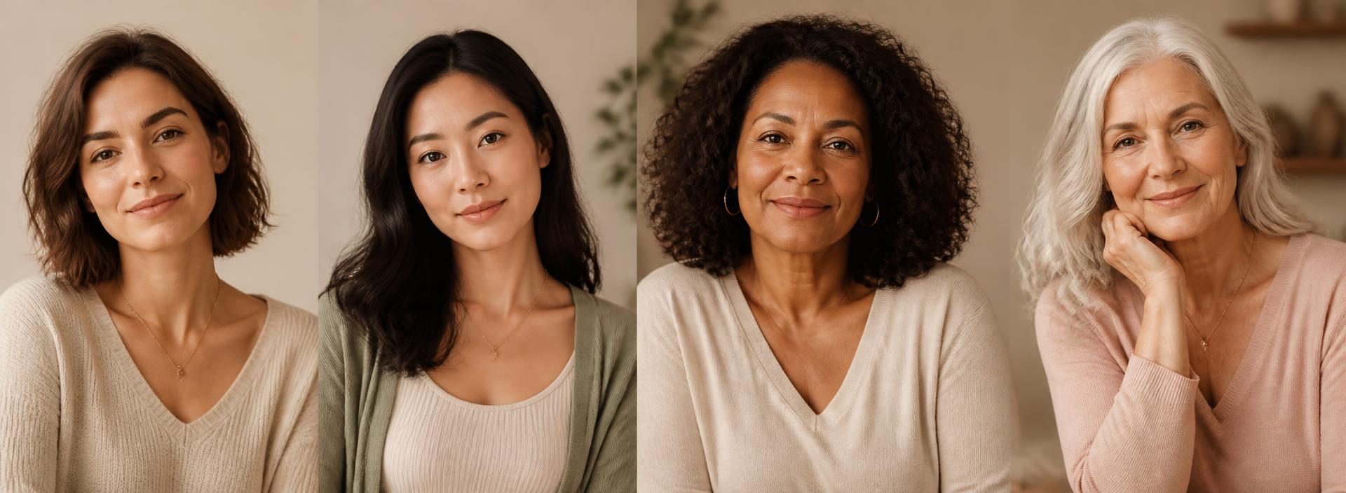 Four women of different ages and backgrounds